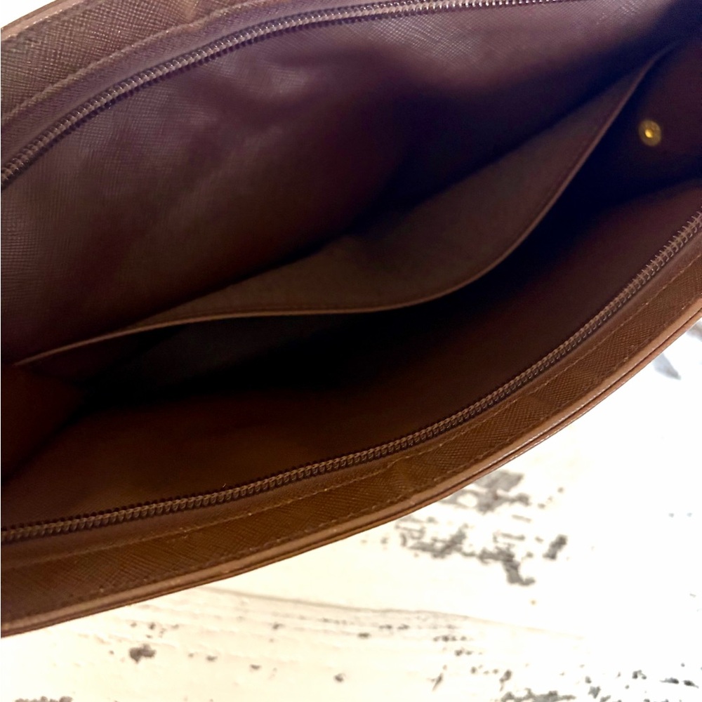 Vintage 1990s Burberrys Nova Check Clutch Bag w/ Pearl Chain - Picture 8 of 8
